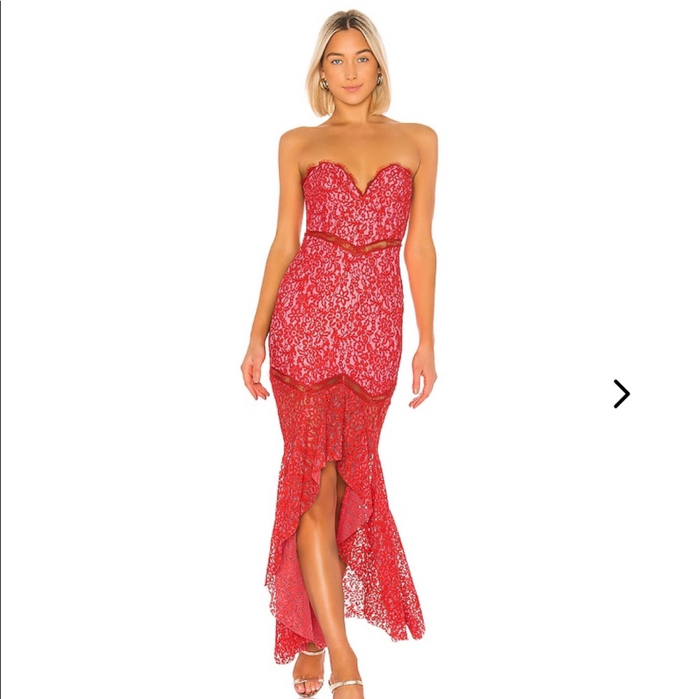 Lovers and friends red keva gown size xs